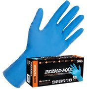 Sas Safety Derma-Max, Nitrile Exam Gloves, 8 mil Palm Thickness, Nitrile, Powder-Free, L SA6608-40